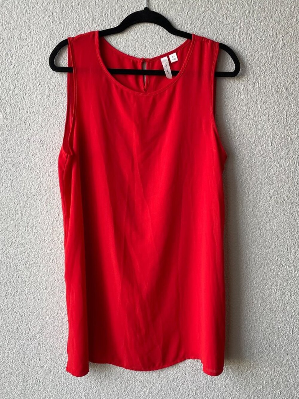 Tecera Brand Women's Bright Red Sleeveless Blouse Size XL Summer Top